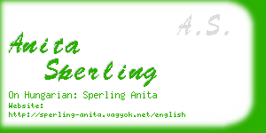 anita sperling business card